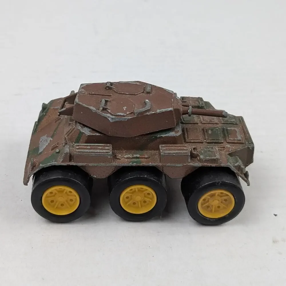 Vintage 1970s Tootsietoy Mark-2 Armored Car 4.5 inch Diecast Camo Military USA